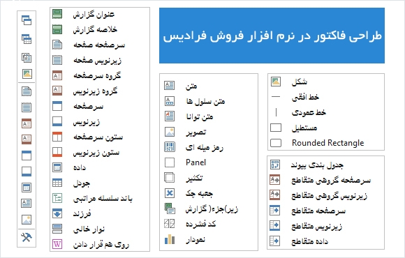 طراحی فاکتور در نرم افزار فروش فرادیس